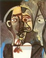 Busto de hombre y rostro de mujer de perfil 1971 Pablo Picasso